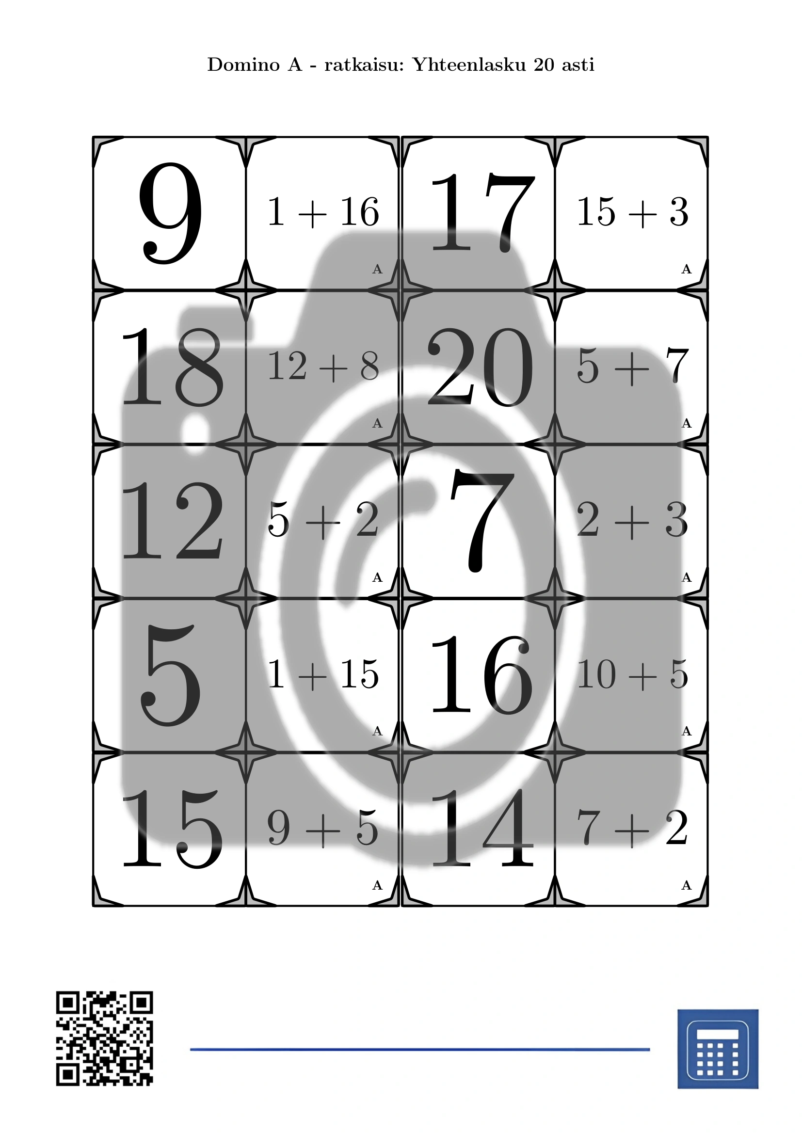 Domino: Yhteenlasku 20 asti - Image 4