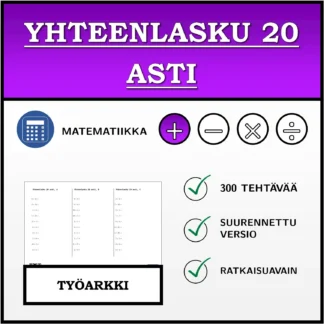 Työarkki: Yhteenlasku 20 asti