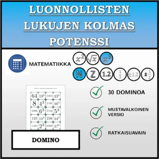 Domino: Luonnollisten lukujen kolmas potenssi