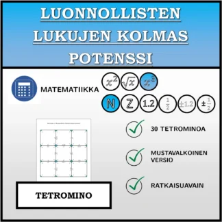 Tetromino: Luonnollisten lukujen kolmas potenssi