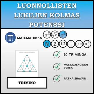 Trimino: Luonnollisten lukujen kolmas potenssi