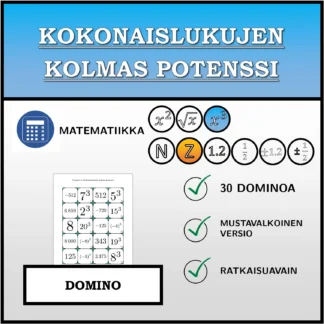 Domino: Kokonaislukujen kolmas potenssi