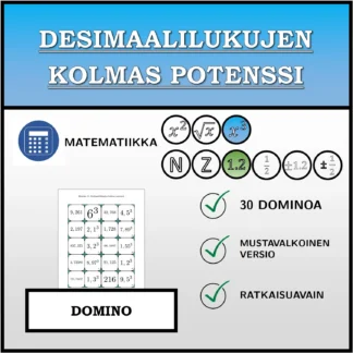 Domino: Desimaalilukujen kolmas potenssi