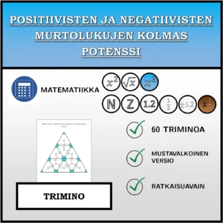 Trimino: Positiivisten ja negatiivisten murtolukujen kolmas potenssi