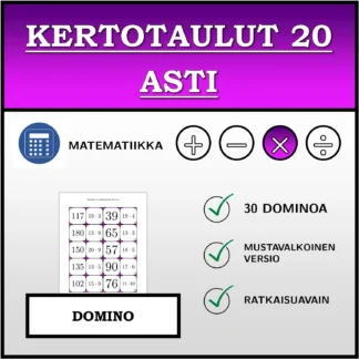 Domino: Kertotaulut 20 asti