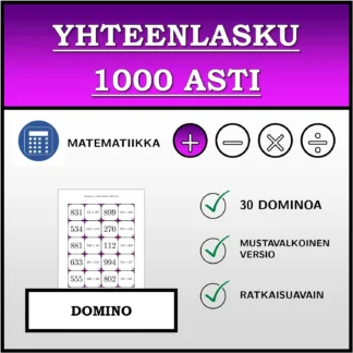 Domino: Yhteenlasku 1000 asti