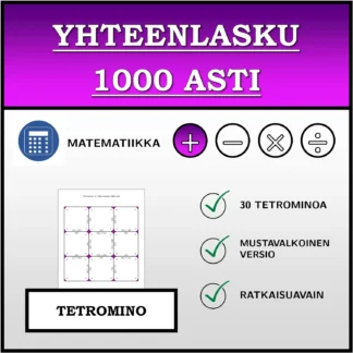Tetromino: Yhteenlasku 1000 asti