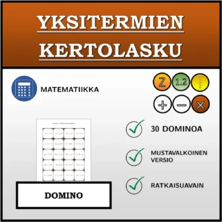Domino: Yksitermien kertolasku