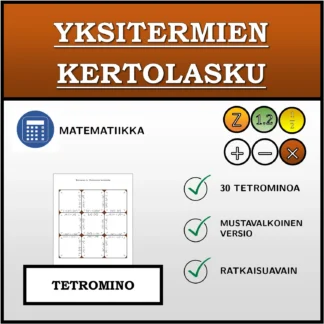 Tetromino: Yksitermien kertolasku