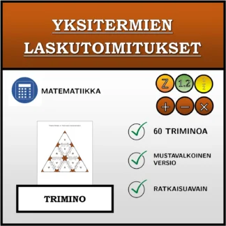 Trimino: Yksitermien laskutoimitukset