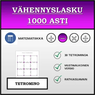Tetromino: Vähennyslasku 1000 asti