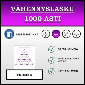 Trimino: Vähennyslasku 1000 asti