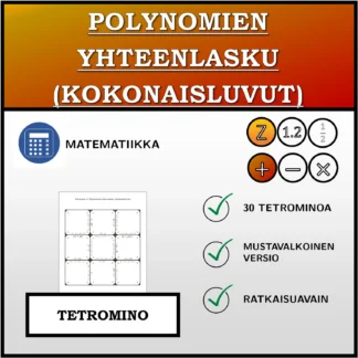 Tetromino: Polynomien yhteenlasku (kokonaisluvut)