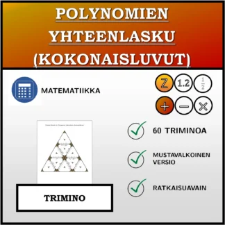 Trimino: Polynomien yhteenlasku (kokonaisluvut)