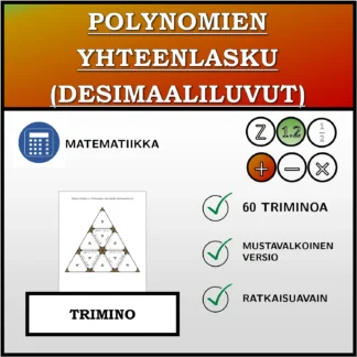 Trimino: Polynomien yhteenlasku (desimaaliluvut)