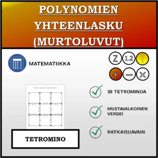 Tetromino: Polynomien yhteenlasku (murtoluvut)