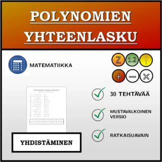 Yhdistämistehtävä: Polynomien yhteenlasku