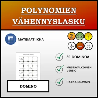 Domino: Polynomien vähennyslasku