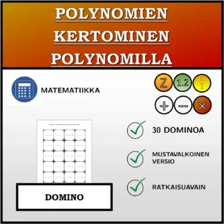 Domino: Polynomien kertominen polynomilla