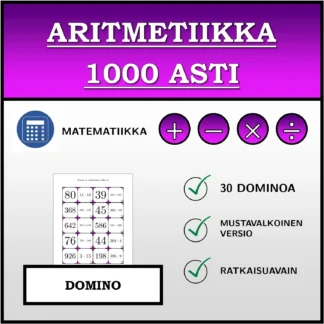 Domino: Aritmetiikka 1000 asti