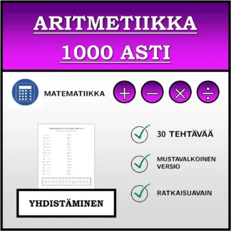 Yhdistämistehtävä: Aritmetiikka 1000 asti