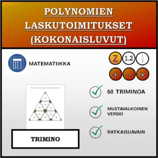 Trimino: Polynomien laskutoimitukset (kokonaisluvut)