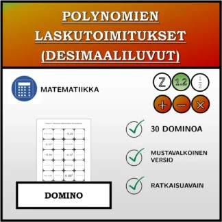 Domino: Polynomien laskutoimitukset (desimaaliluvut)