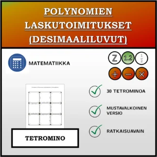 Tetromino: Polynomien laskutoimitukset (desimaaliluvut)