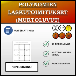 Tetromino: Polynomien laskutoimitukset (murtoluvut)