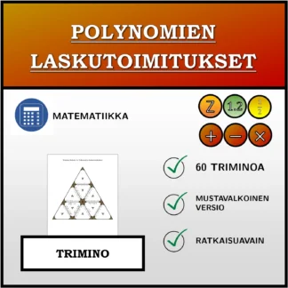 Trimino: Polynomien laskutoimitukset