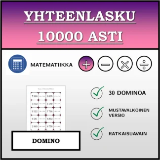 Domino: Yhteenlasku 10000 asti