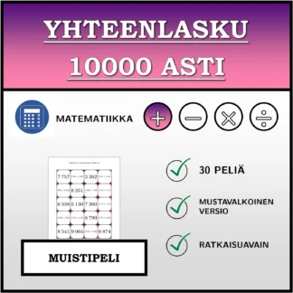 Muistipeli: Yhteenlasku 10000 asti