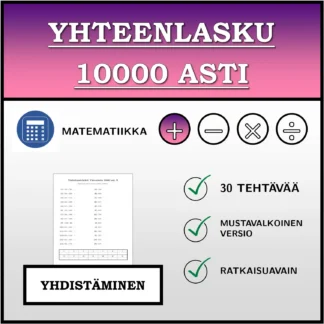 Yhdistämistehtävä: Yhteenlasku 10000 asti