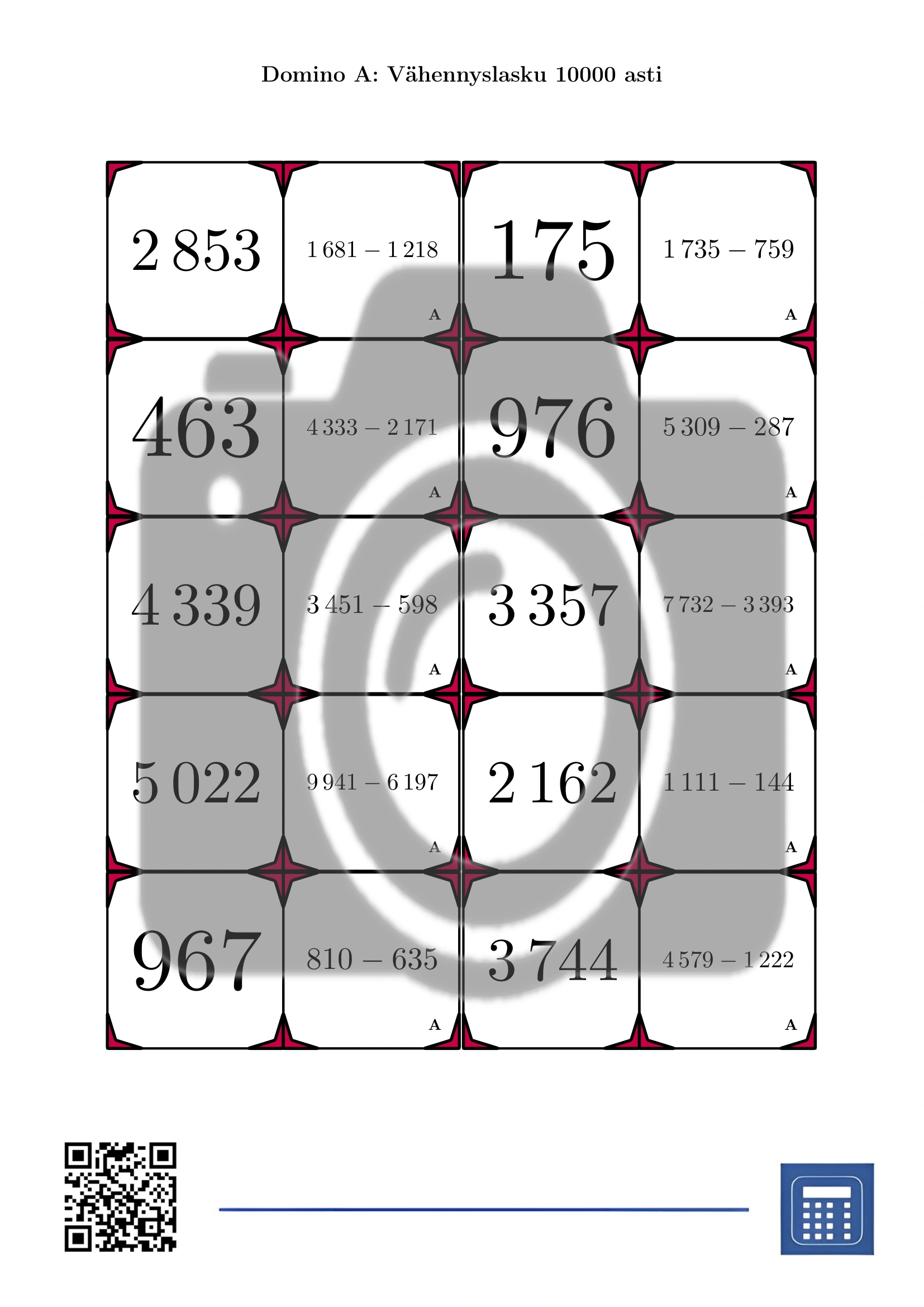 Domino: Vähennyslasku 10000 asti - Image 2