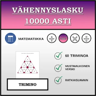 Trimino: Vähennyslasku 10000 asti