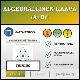 Trimino: Algebrallinen kaava (A+B)², sieventäminen
