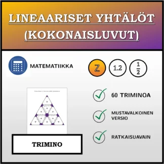 Trimino: Lineaariset yhtälöt (kokonaisluvut)