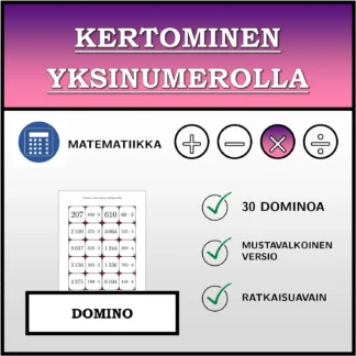 Domino: Kertominen yksinumerolla