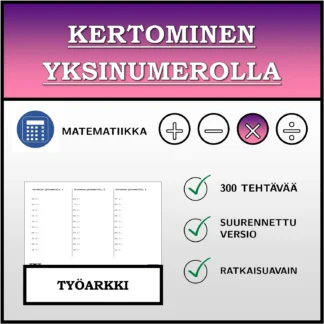 Työarkki: Kertominen yksinumerolla