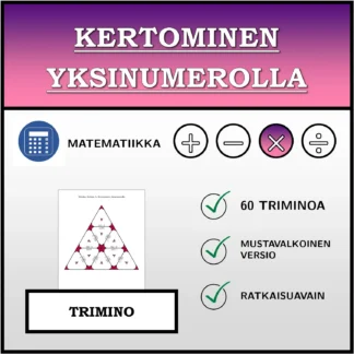 Trimino: Kertominen yksinumerolla