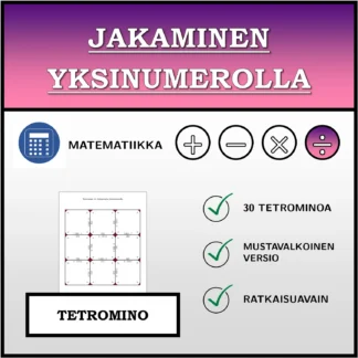 Tetromino: Jakaminen yksinumerolla
