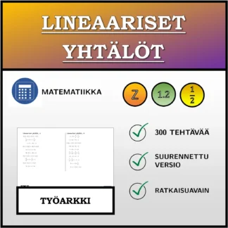 Työarkki: Lineaariset yhtälöt