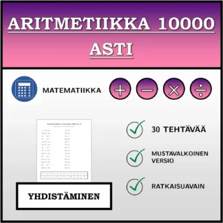 Yhdistämistehtävä: Aritmetiikka 10000 asti