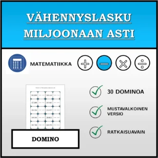 Domino: Vähennyslasku miljoonaan asti
