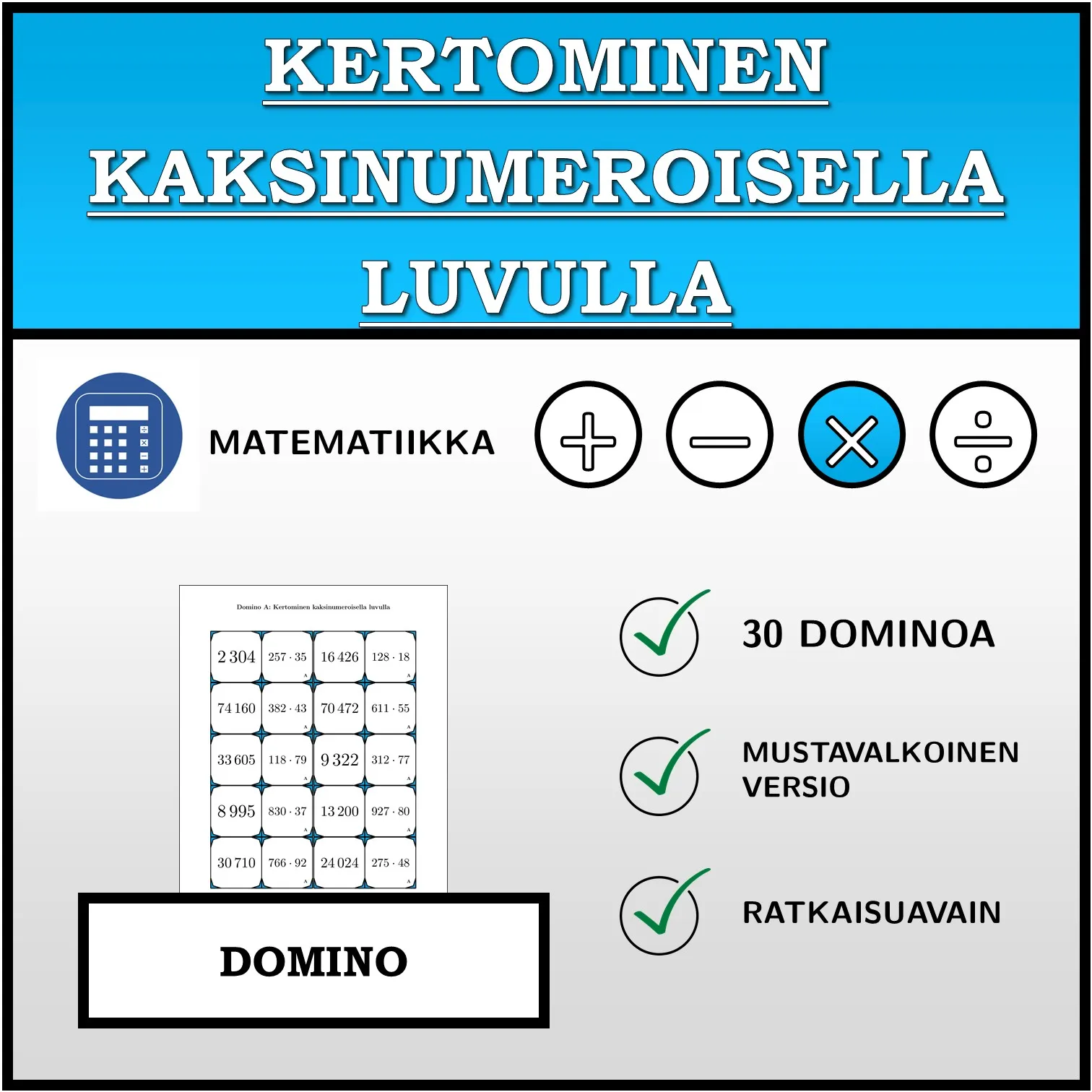 Domino: Kertominen kaksinumeroisella luvulla