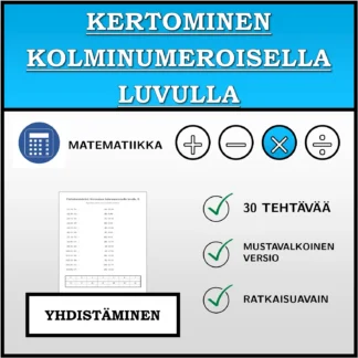 Yhdistämistehtävä: Kertominen kolminumeroisella luvulla