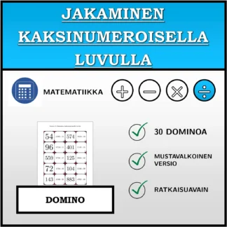 Domino: Jakaminen kaksinumeroisella luvulla