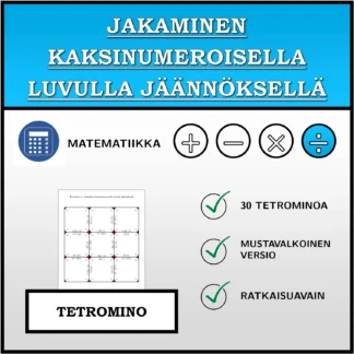 Tetromino: Jakaminen kaksinumeroisella luvulla jäännöksellä
