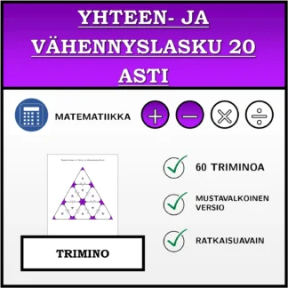 Trimino: Yhteen- ja vähennyslasku 20 asti