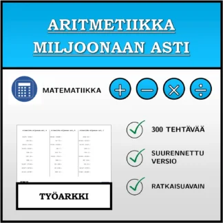 Työarkki: Aritmetiikka miljoonaan asti